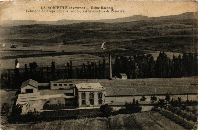Carte postale ancienne La Boriette - Usine Rachon