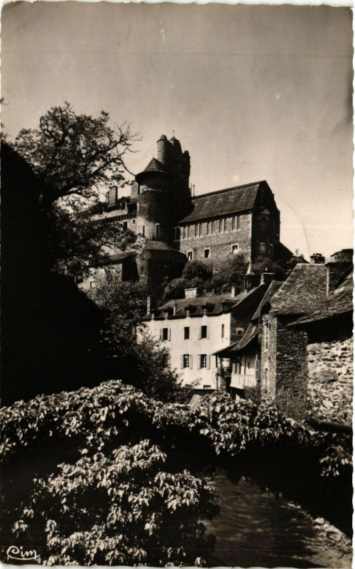 Carte postale ancienne Estaing - Le Chateau vu de la Coussane à Estaing
