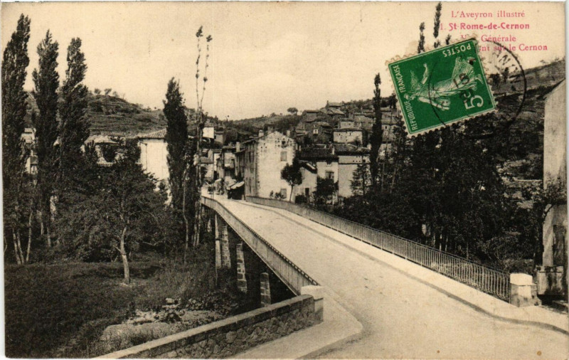 Carte postale ancienne L'Aveyron Illustre - Saint-Rome-de-Carnon - Vue générale ..