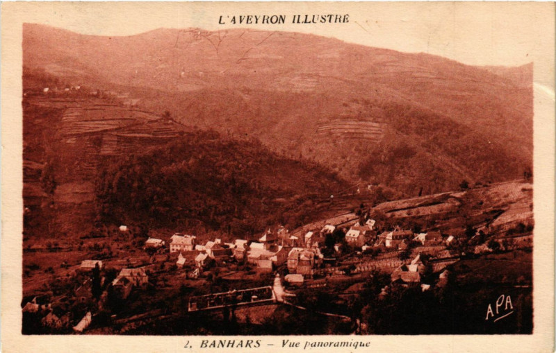 Carte postale ancienne L'Aveyron Illustré - Banhars - Vue panoramique