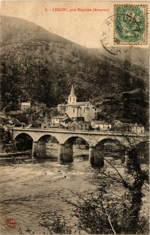 Carte postale ancienne Lincou prés Requista à Réquista
