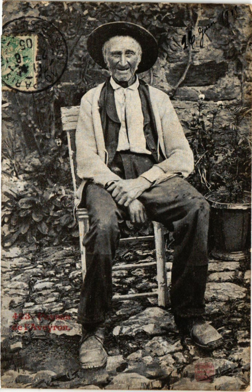 Carte postale ancienne Paysan de l'Aveyron