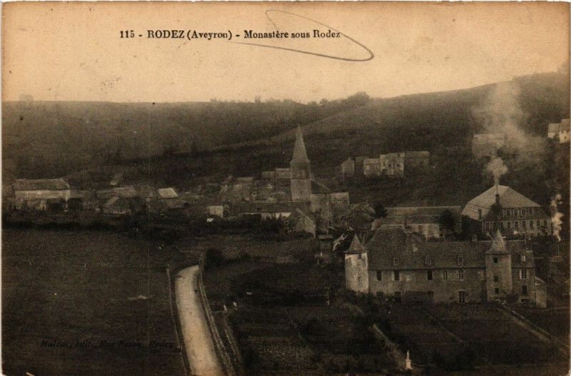 Carte postale ancienne Rodez - Monastiére sous Rodez à Rodez