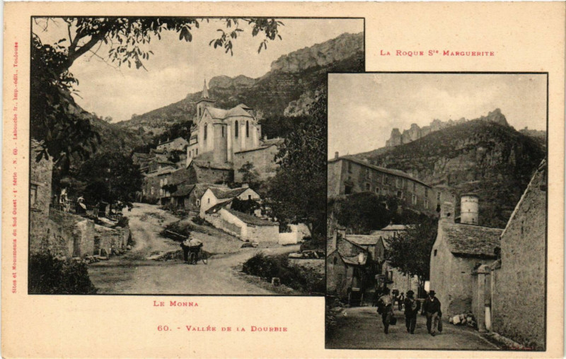 Carte postale ancienne La RoqueSaint-Marguerite - Le Monna - Vallée de la Dourbie