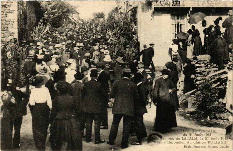 Carte postale ancienne Fetes de Lacalm - Jour de la Décoration du C.rolland