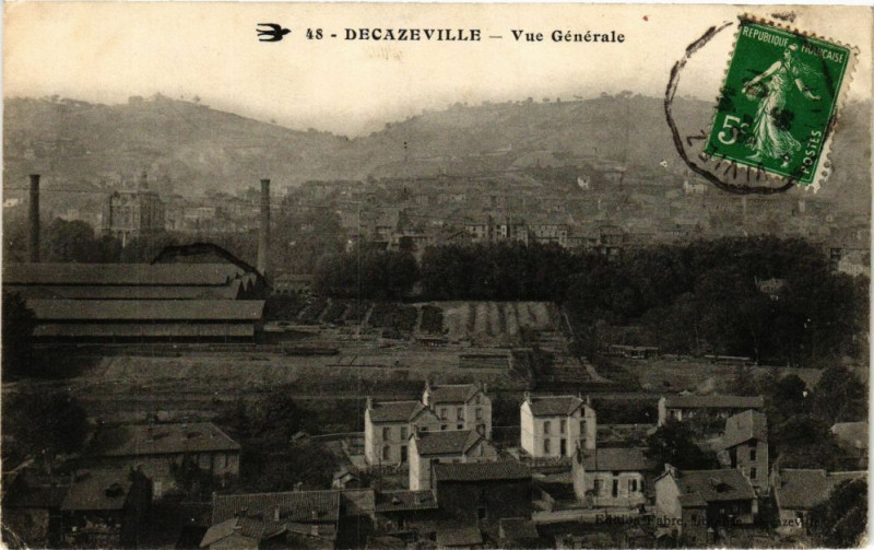 Carte postale ancienne Decazeville-Vue Générale à Decazeville