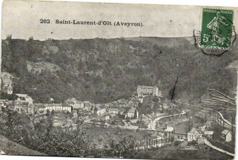 Carte postale ancienne Saint-Laurent-d'Olt à Saint-Laurent-d'Olt
