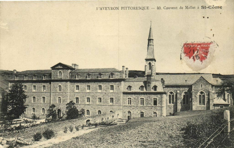 Carte postale ancienne Couvent de Mallet a Saint-Come