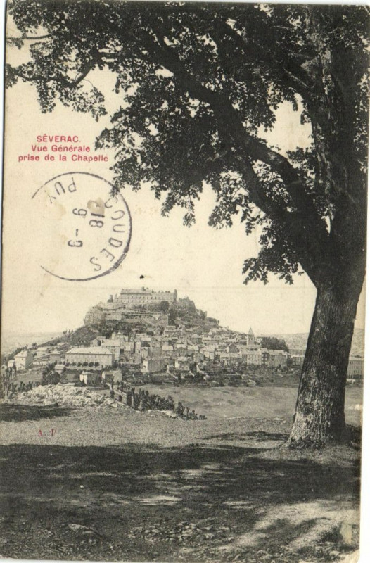 Carte postale ancienne Severac - Vue générale prose de la Chapelle