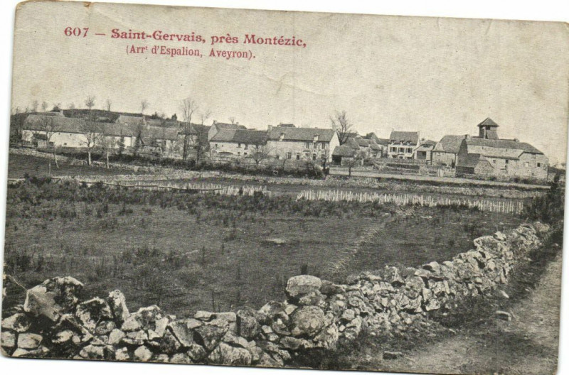 Carte postale ancienne Saint-Gervais prés Montézic à Montézic