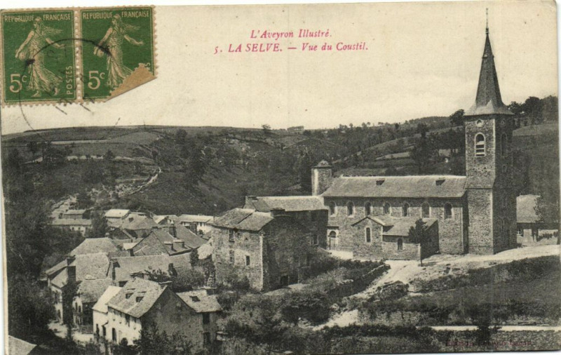 Carte postale ancienne La Selve - Vue du Coustil à La Selve