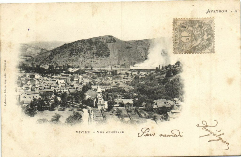 Carte postale ancienne Viviez- Vue générale à Viviez