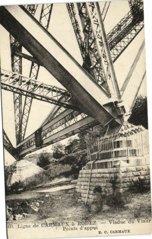 Carte postale ancienne Viaduc du Viaur - Ligne de Carmaux a Rodez à Rodez