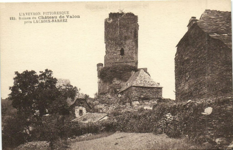 Carte postale ancienne Ruines du Chateau de Valon