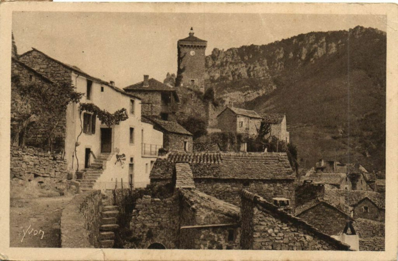 Carte postale ancienne Gorges du Tarn - Peyreleau à Peyreleau