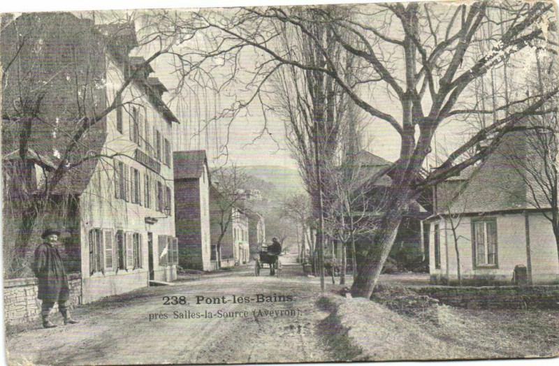 Carte postale ancienne Pont-les-Bains - prés Sailles-la-Source