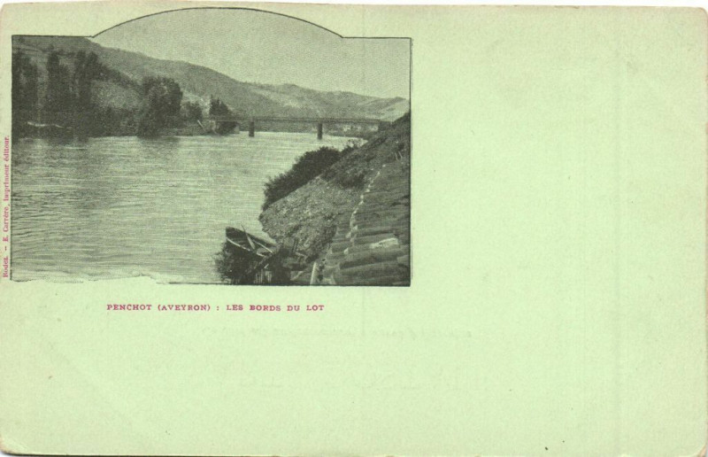 Carte postale ancienne Penchot Les Bords du Lot