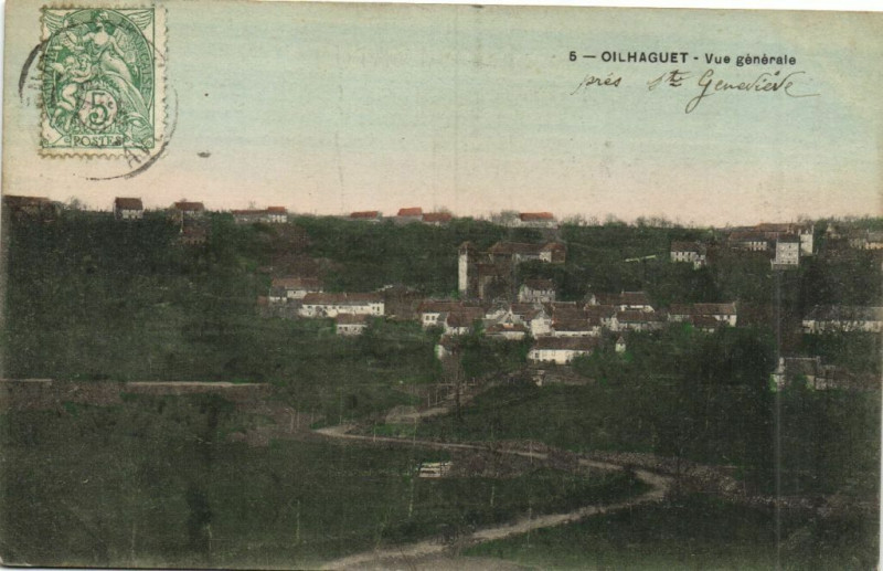 Carte postale ancienne Oilhaguet - Vue générale