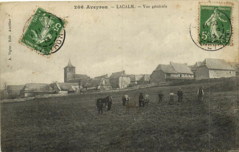 Carte postale ancienne Ledergues - Vue générale à Lédergues