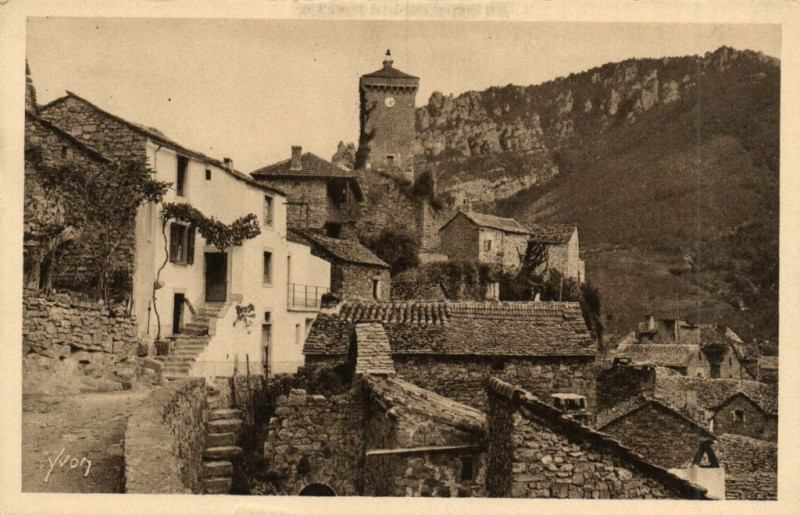 Carte postale ancienne Gorges du Tarn Peyreleau à Peyreleau