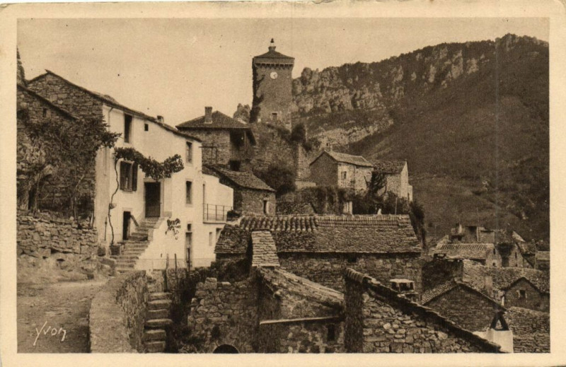 Carte postale ancienne Gorges du Tarn - Peyreleau à Peyreleau