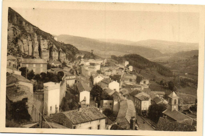 Carte postale ancienne Roquefort - Vue générale prise du Belvédére