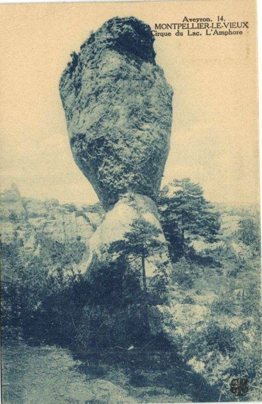 Carte postale ancienne Montpellier-le-Vieux - Cirque du Lac - L'Amphore