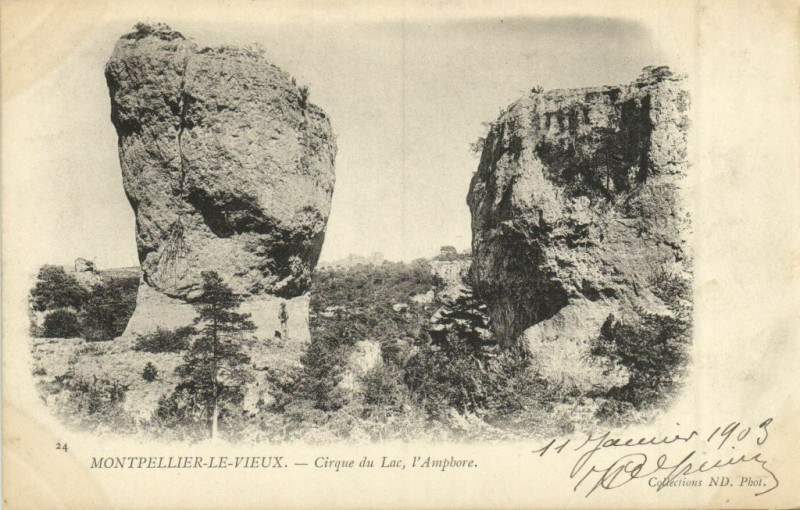 Carte postale ancienne Montpellier-le-Vieux - Cirque du Lac L'Amphore