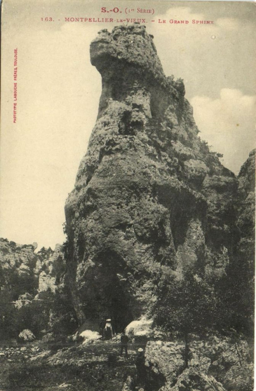 Carte postale ancienne Montpellier-le-Vieux - Le Grand Sphynx