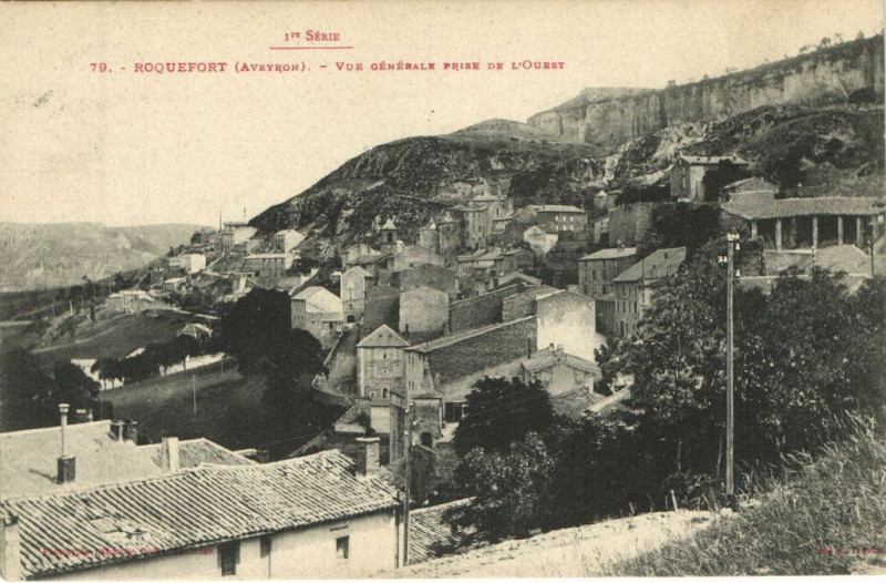 Carte postale ancienne Roquefort - Vue générale prise de l'Ouest