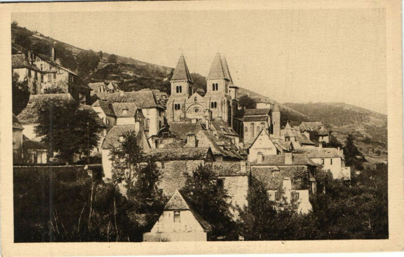 Carte postale ancienne Conques - Vue générale