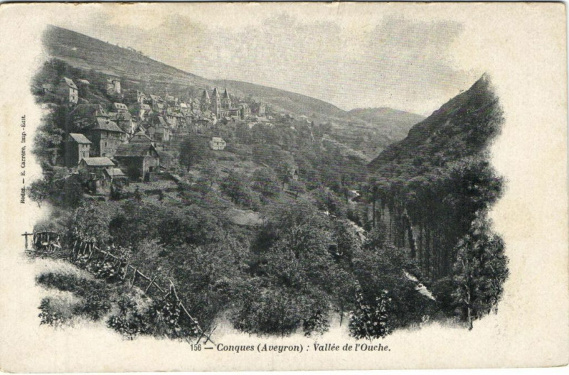 Carte postale ancienne Conques Vallée de l'Ouche