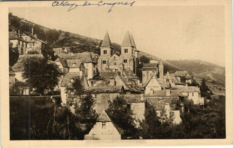 Carte postale ancienne Conques - Vue générale