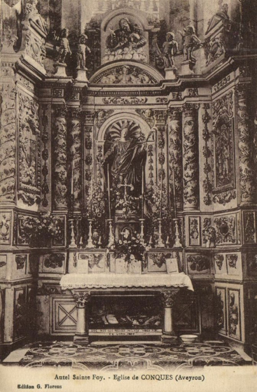 Carte postale ancienne AntelSainte-Foy - Eglise de Conques (Avayron)