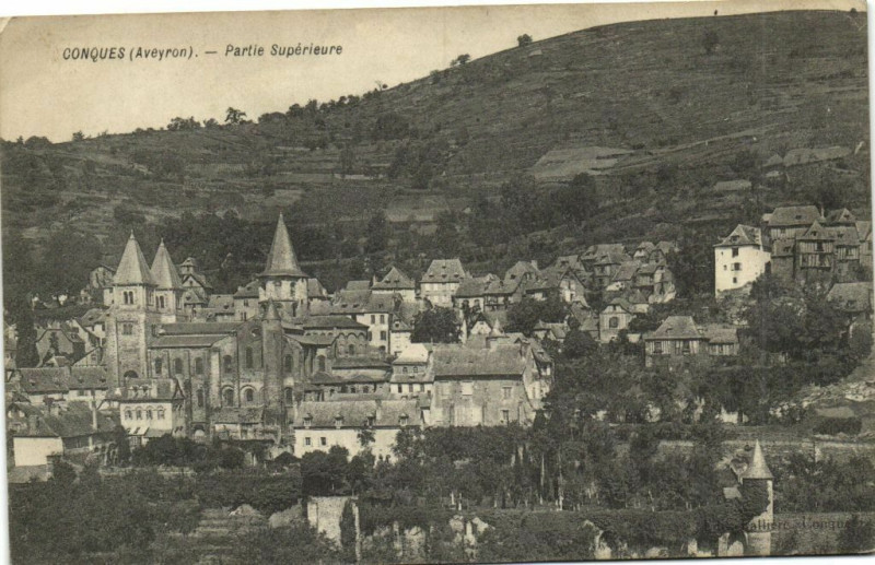 Carte postale ancienne Conques - Partie Supérieure