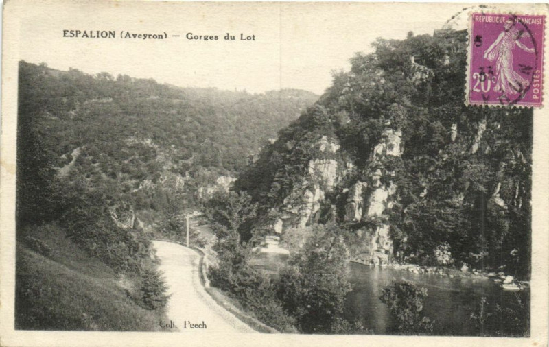 Carte postale ancienne Espalion Gorges du Lot à Espalion