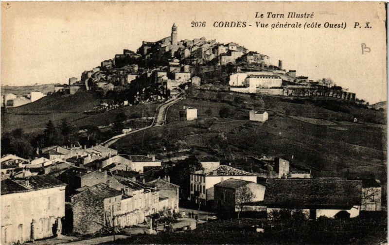 Carte postale ancienne Cordes Vue générale