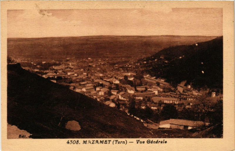 Carte postale ancienne Mazamet Vue générale à Mazamet