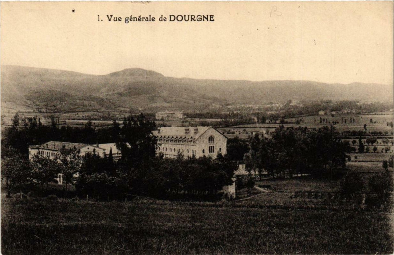 Carte postale ancienne Dourgne Vue générale à Dourgne