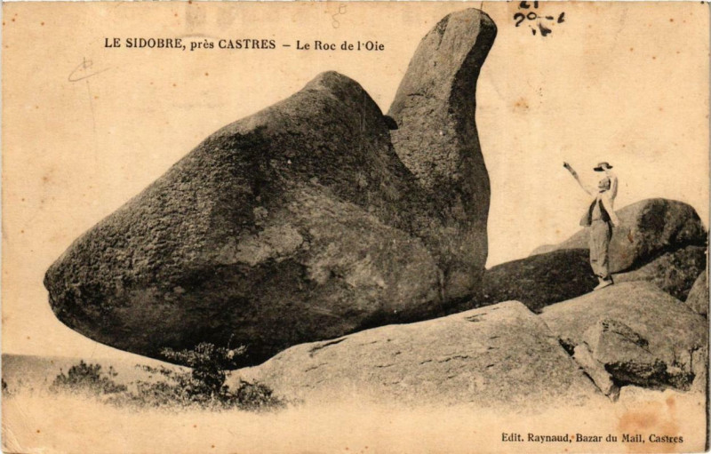 Carte postale ancienne Le SIDOBRE, pres Castres - Le Roc de l'Oie à Castres