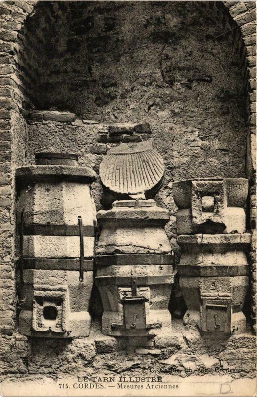 Carte postale ancienne Cordes Mesures Anciennes
