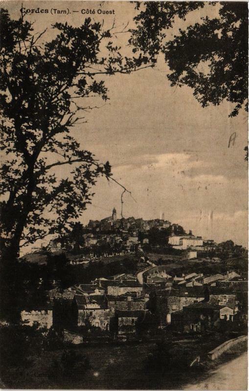 Carte postale ancienne Cordes coté Ouest