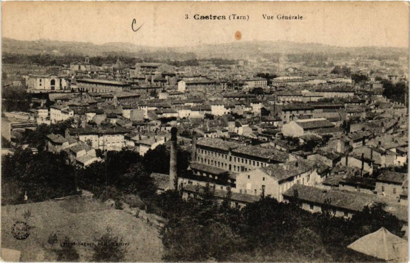 Carte postale ancienne Castres Vue générale à Castres