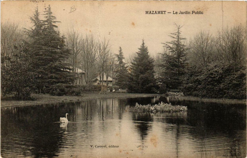 Carte postale ancienne Mazamet Le Jardin Public à Mazamet