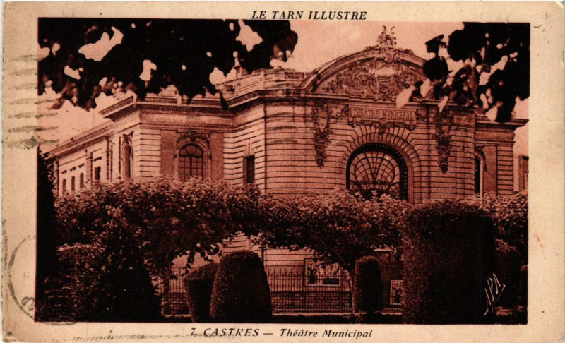 Carte postale ancienne Castres Théatre Municipal à Castres