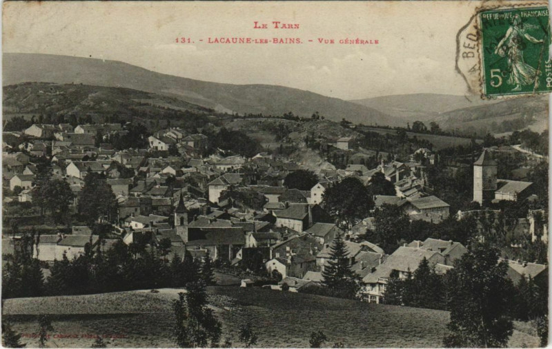 Carte postale ancienne Lacaune-les-Bains Vue Generale à Lacaune