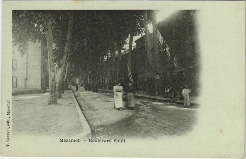 Carte postale ancienne Mazamet Boulevard Soult à Mazamet