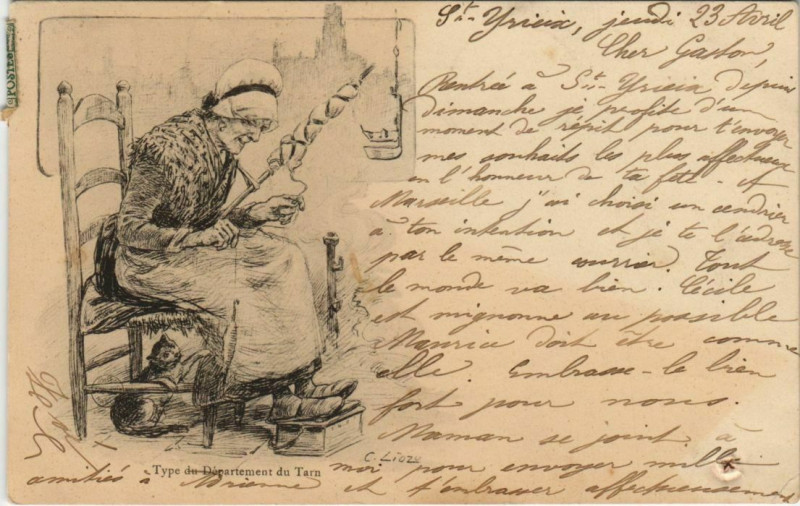 Carte postale ancienne Type du Departement du Tarn