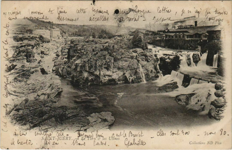 Carte postale ancienne Saint-Juery Le Tarn et les Usines à Saint-Juéry
