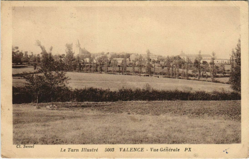 Carte postale ancienne Valence Vue Generale